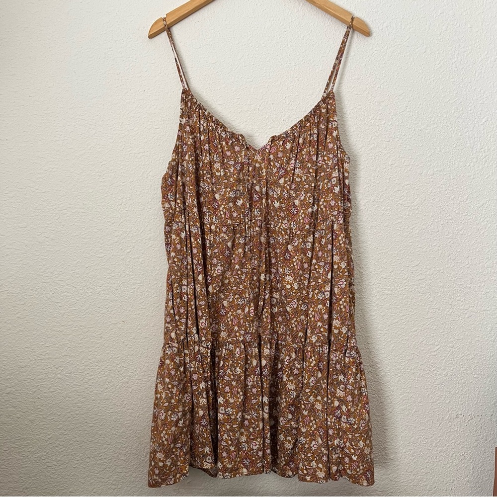 Old Navy Brown Floral Mini Dress